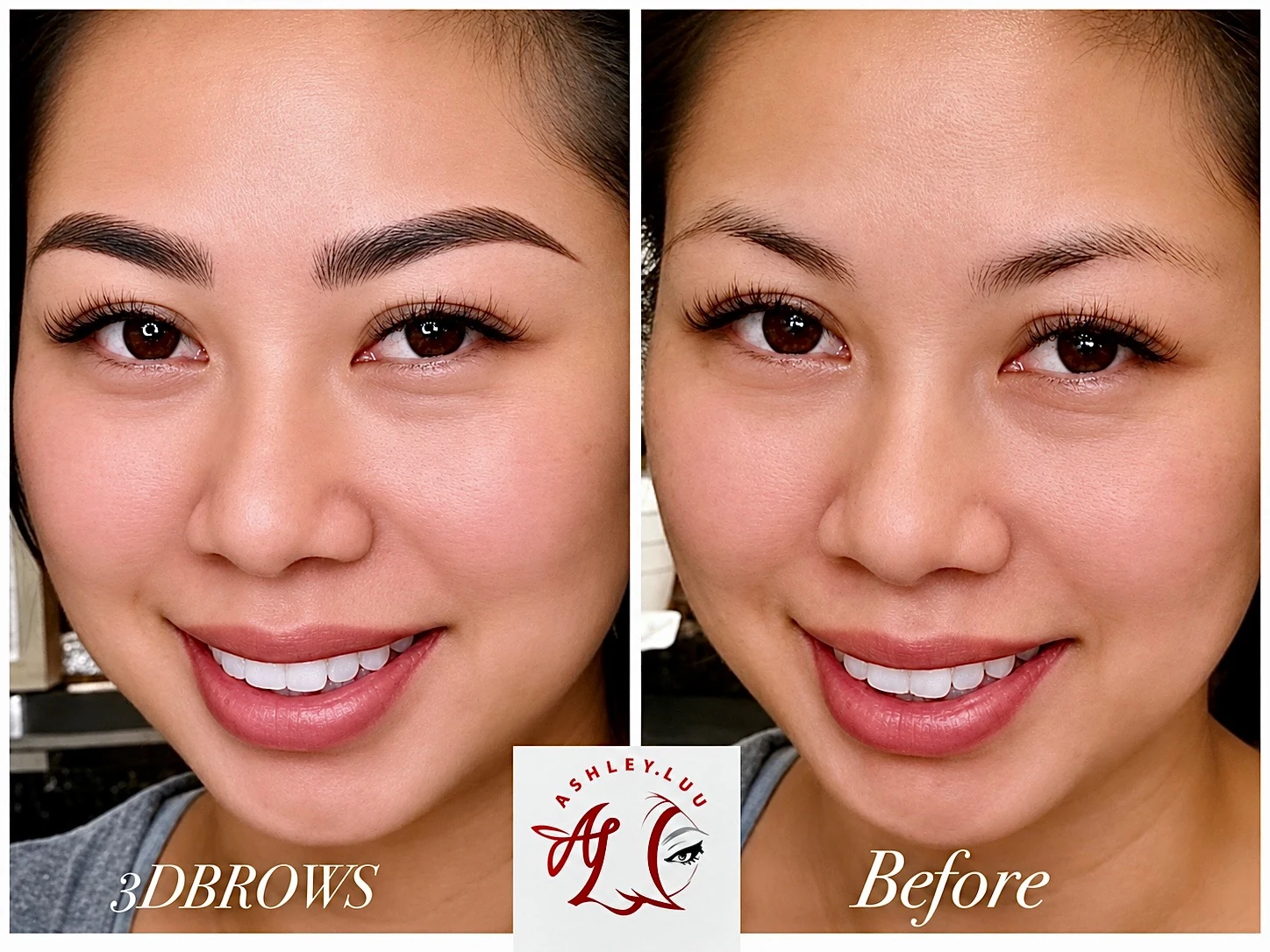 3D Brows permanent makeup work by Ashley Luu