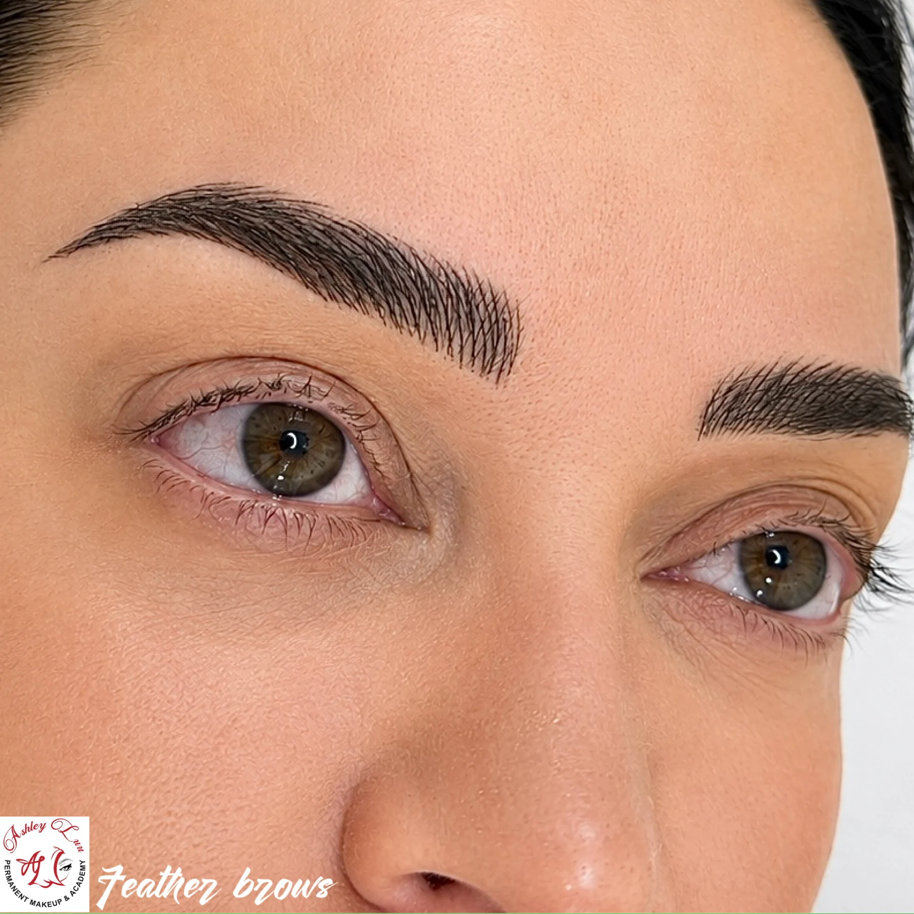Sculpted Feather Brows permanent makeup work by Ashley Luu