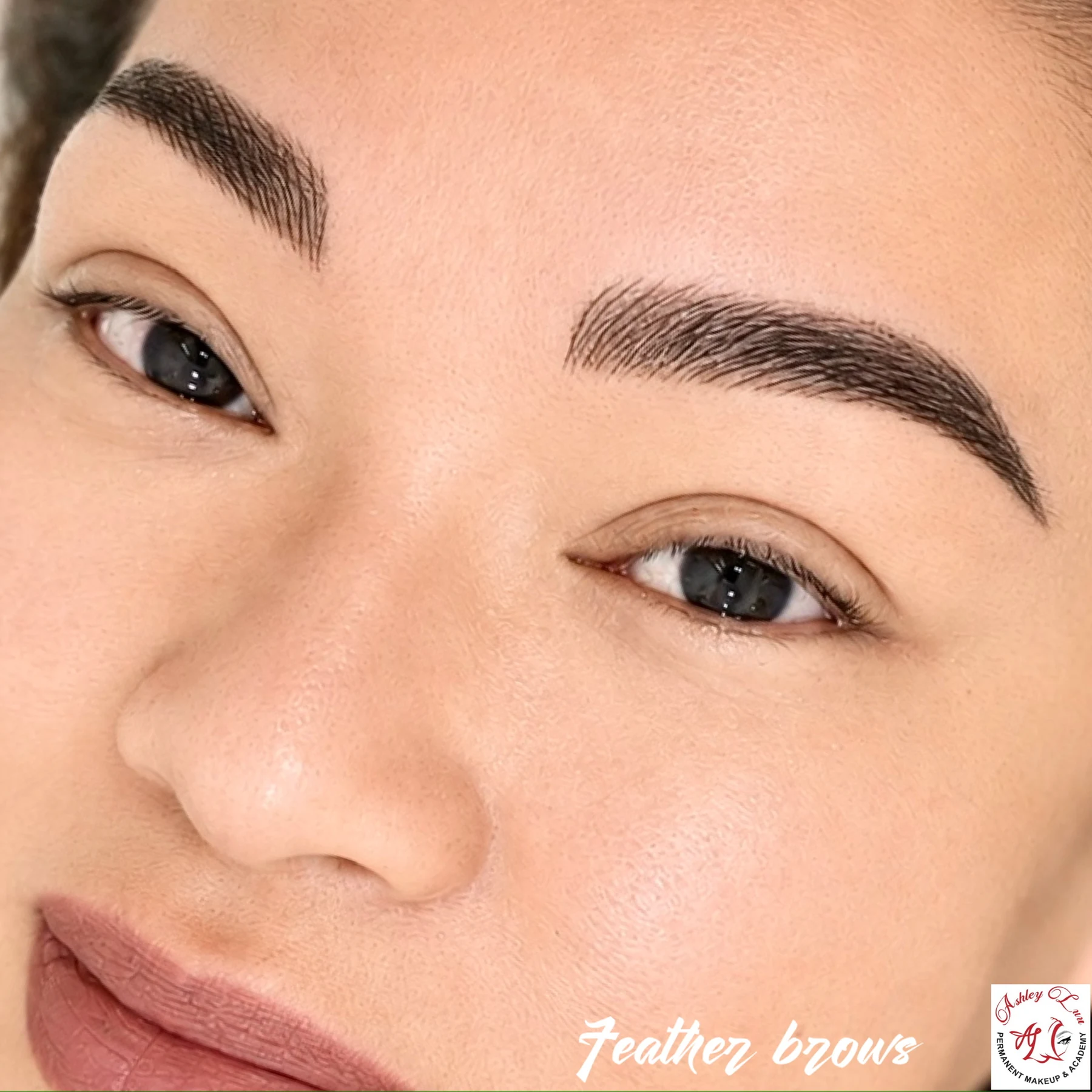 Natural Feather Brows permanent makeup work by Ashley Luu