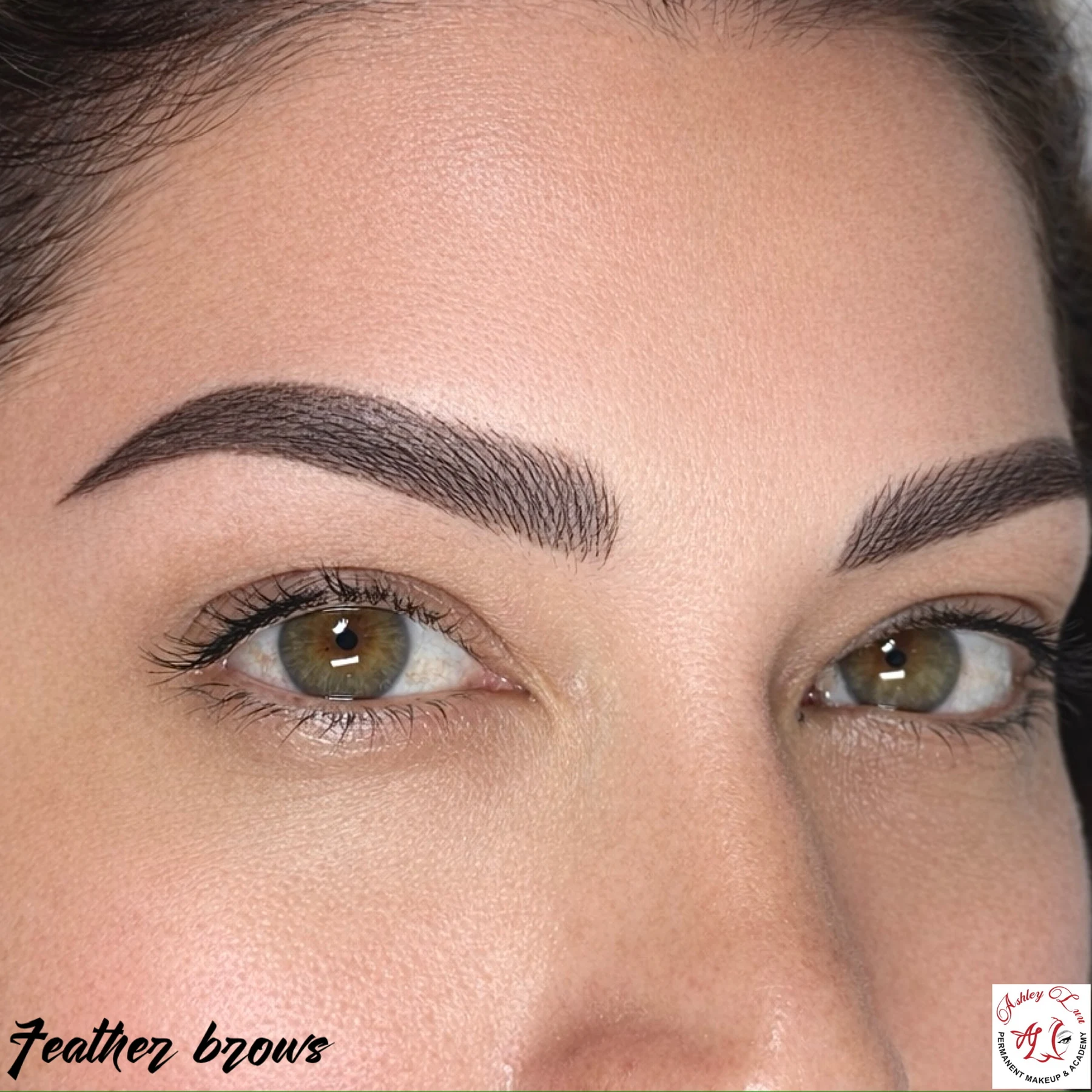 Soft Feather Brows permanent makeup work by Ashley Luu