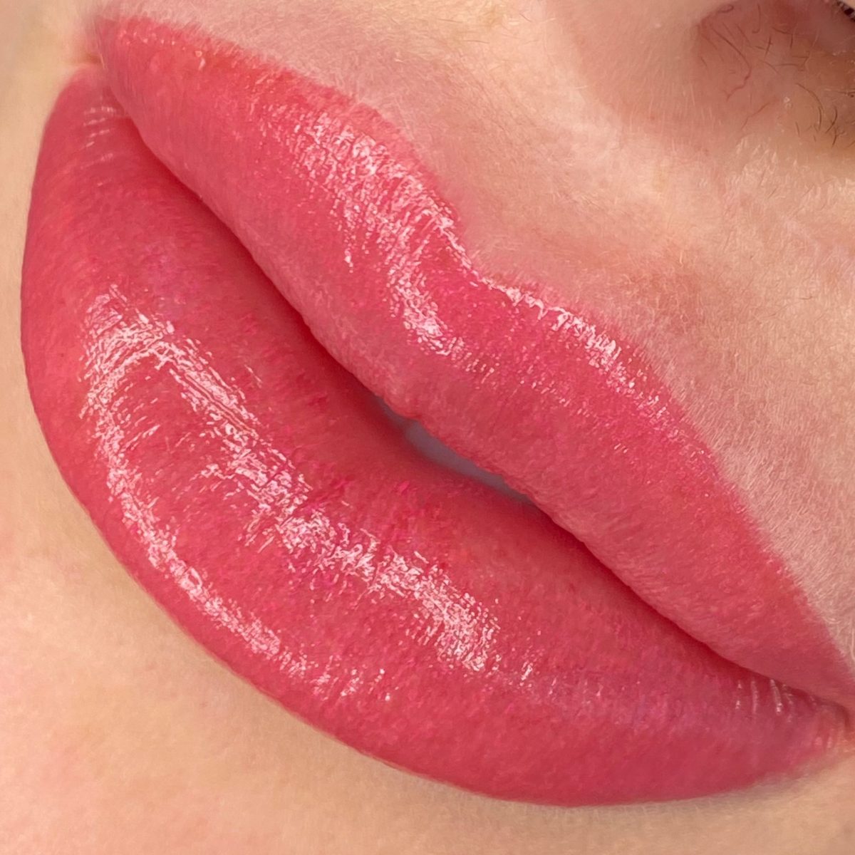 Browhouse lip blush result in a soft neutral tone